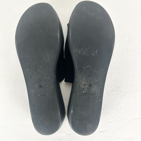 Vintage Steve Madden Y2k Slinky Platform Slide Sandal Size 10 Black 90s 00s - Picture 7 of 8